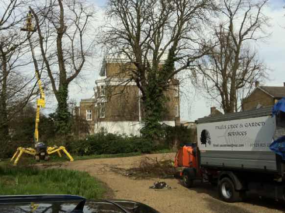 Manual elevated working platform works conducted "MEWP", Notting Hill West London